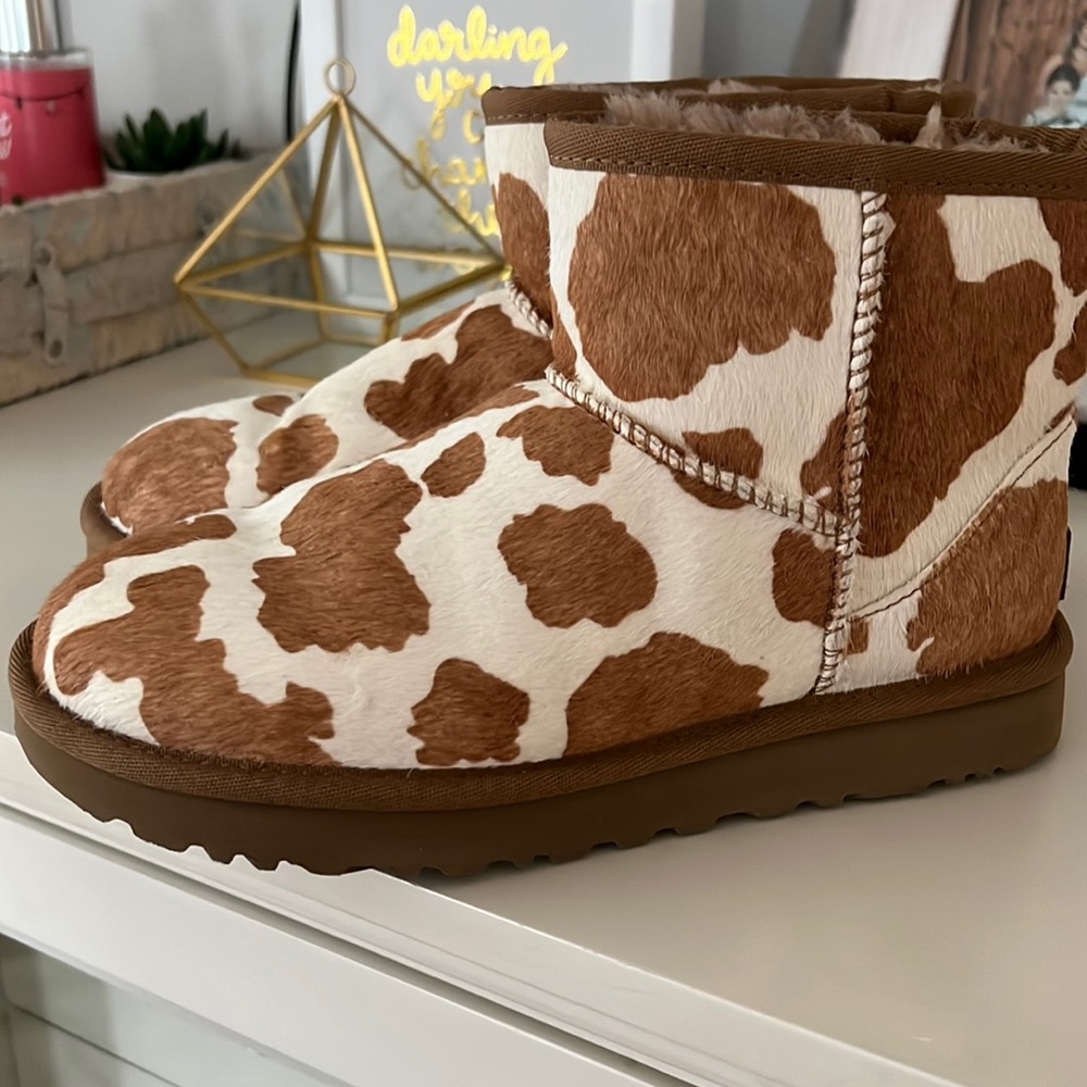 Cowhide UGG booties
